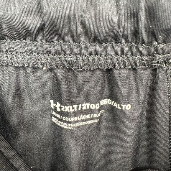 Under Armour Mens Athletic Shorts Size 2XLT Black Casual Workout Basketball Logo - Picture 4 of 12